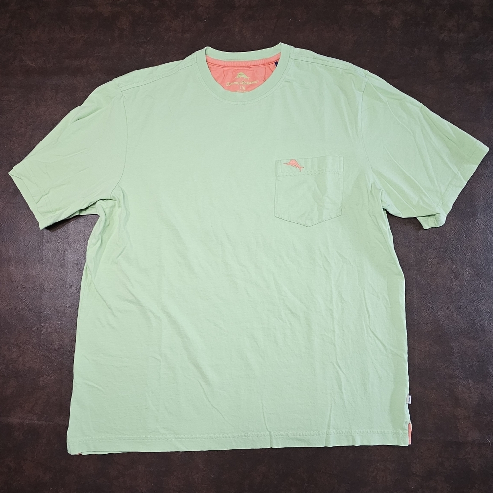 Men's Tommy Bahama Lime Green w/ Salmon T-Shirt